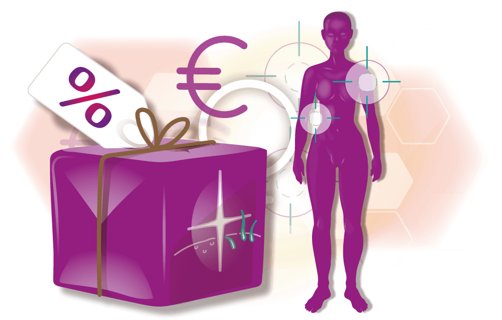 Info graphic packages woman body regions Discount