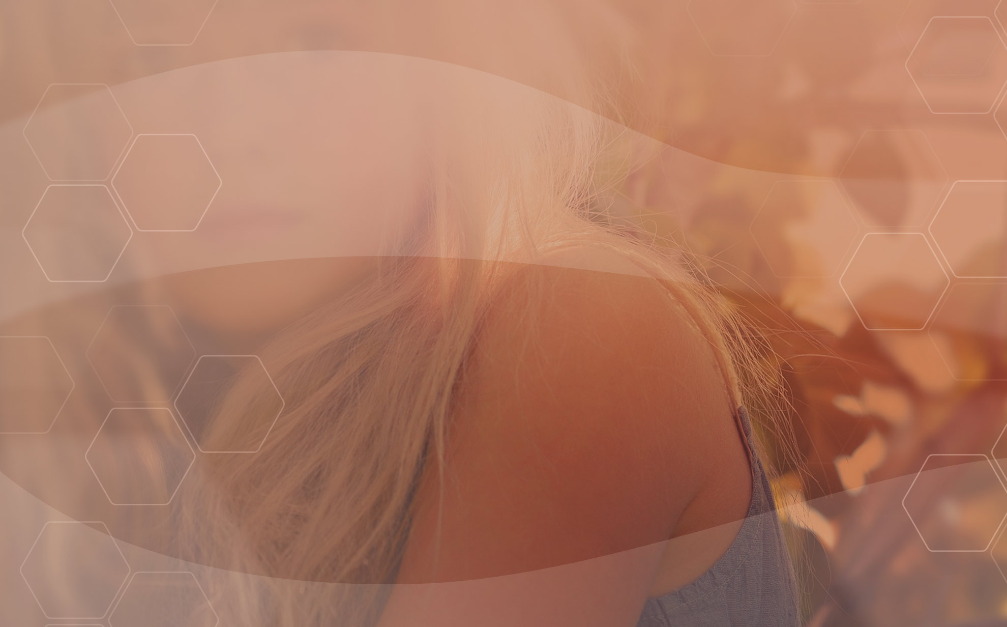 Background picture woman with blonde hair beige filtered