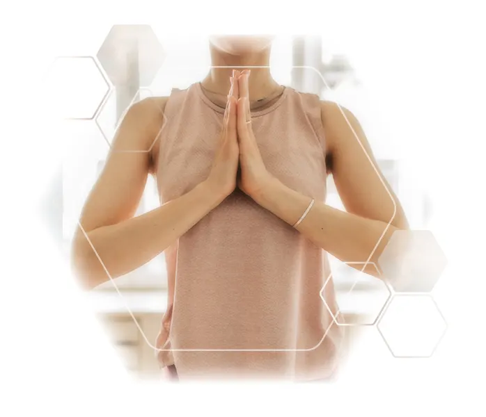 smooth skin on arms and hands foto woman yoga pose