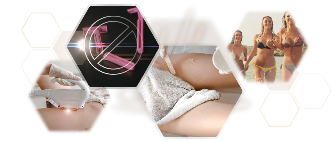Photoset hairremoval with light instead of shaving