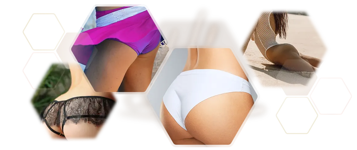 Photoset attractive women buttocks smooth skin
